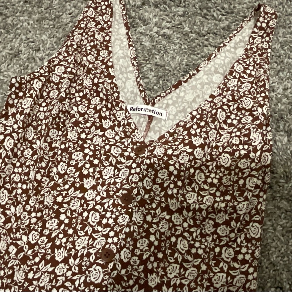 NWOT🤎Reformation Luke Dress - Chocolatier - Picture 7 of 9